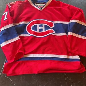 Reebok Red and Blue NHL Jersey 76 subban